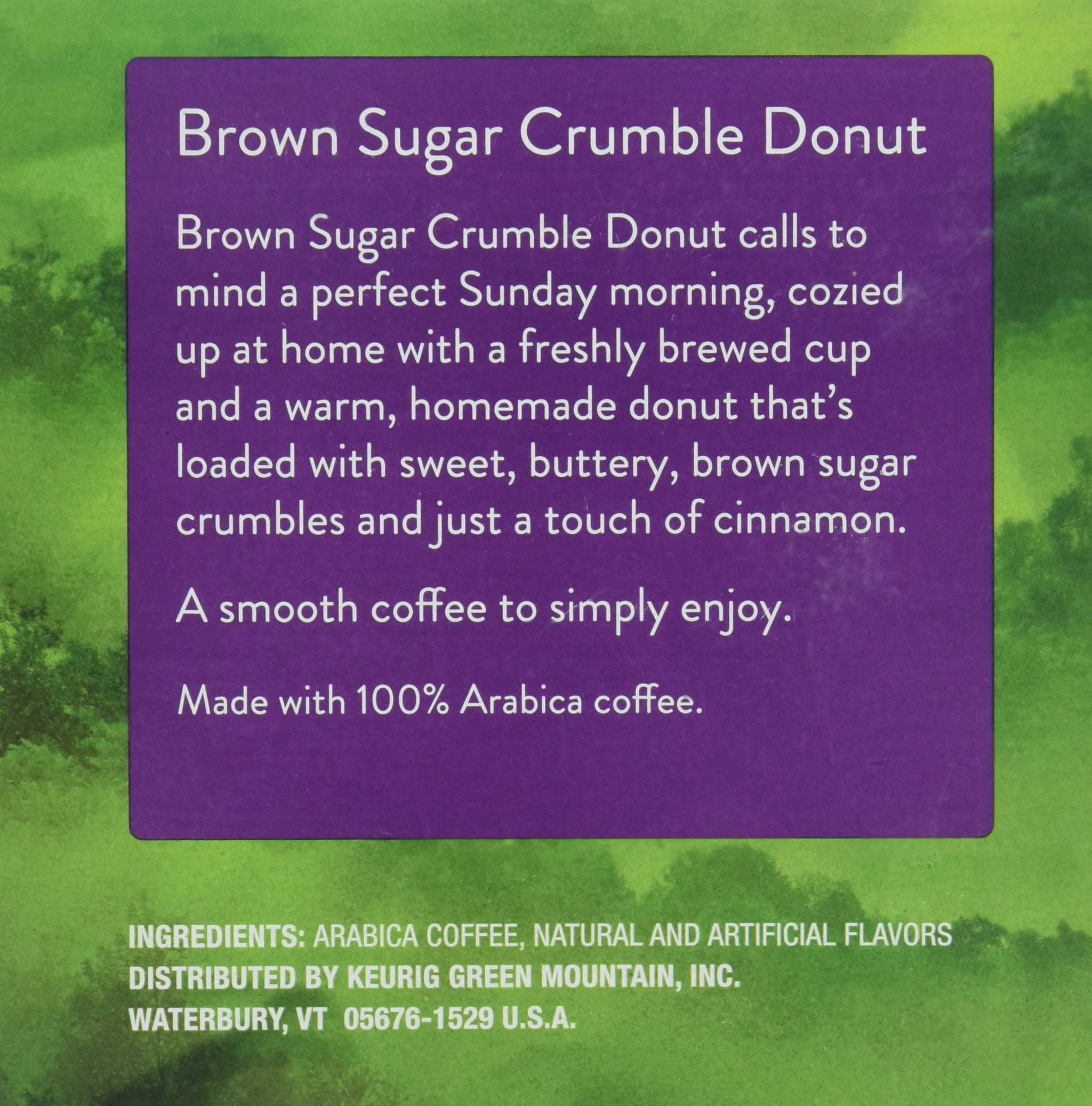 GREEN MOUNTAIN Coffee Keurig K-Cups, Brown Sugar Crumble Donut, 3.7 Ounce, 12 ct