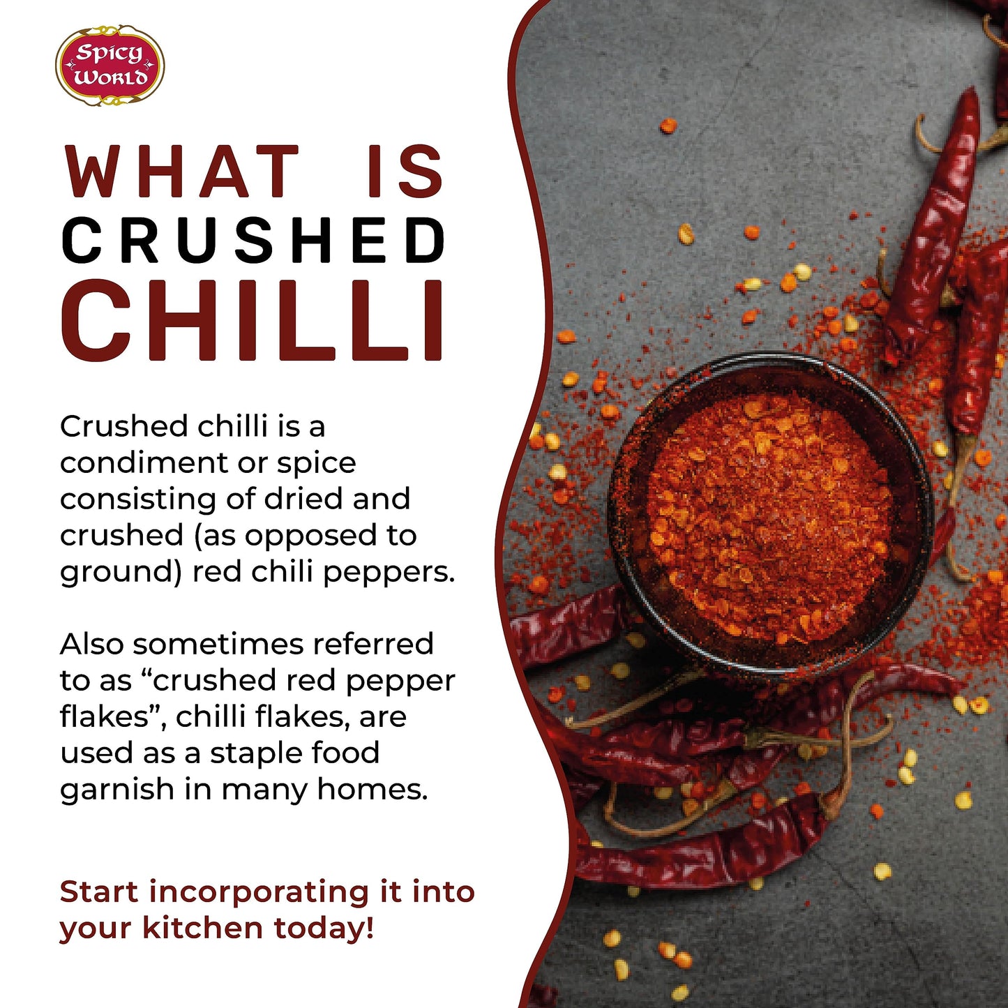 Crushed Red Pepper Flakes 10 Pound Bulk Value Pack - Chili Flakes - by Spicy World