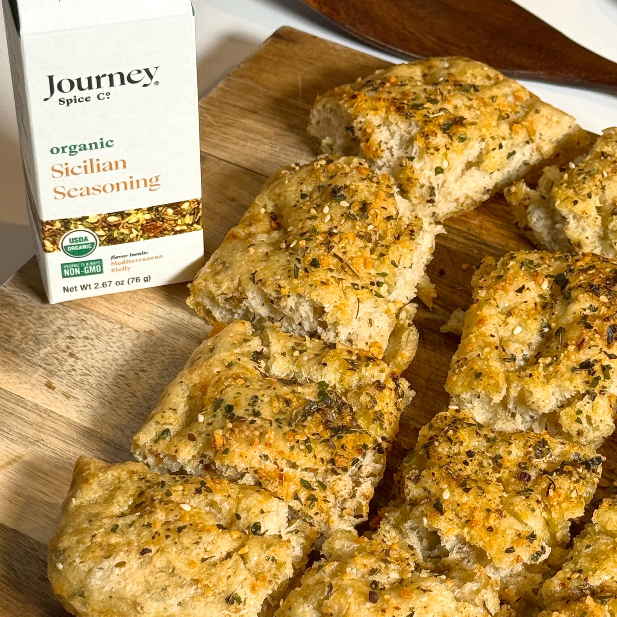 Organic Sicilian Seasoning by Journey Spice Co. | Salt-Free, Sugar-Free, Non-GMO | Natural Mediterranean Italian Spice Herb Blend for Pasta, Veggies