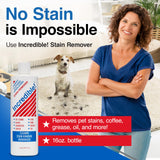 Incredible! Stain Remover - Stain Remover for Clothes, Laundry, Carpets, Mattress & Upholstery, Removes Most Household Stains - Pet Stains, Urine