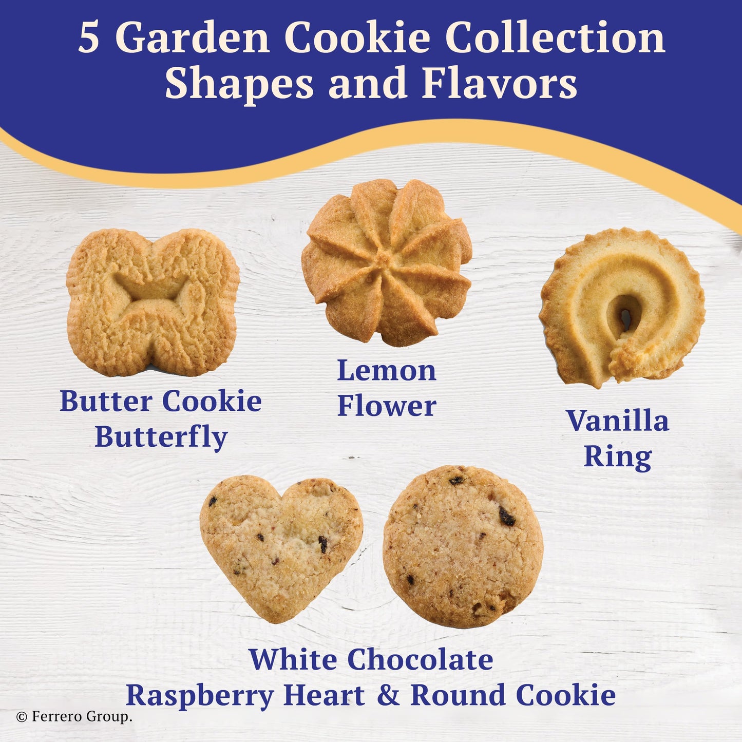 Royal Dansk Danish Butter Cookies, Garden Cookie Collection, Premium Assortment of Classic Butter Cookies in a Recyclable Tin, 10.6 oz