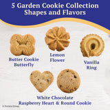 Royal Dansk Garden Cookie Collection & Danish Butter Cookies, 4-Pack, Includes Two 12 oz and Two 10.6 oz Tins