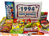 RETRO CANDY YUM 1994 32nd Birthday Nostalgic Candy Gift Basket Box 90s Assortment from Childhood Memories for 32 Year Old Woman or Man Born 1994 JR