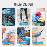 Serenelife Nitrile Disposable Latex & Powder Free Medium Gloves - Great for Kitchens, Food Handling & Cleaning Supplies - Soft & Comfortable fit