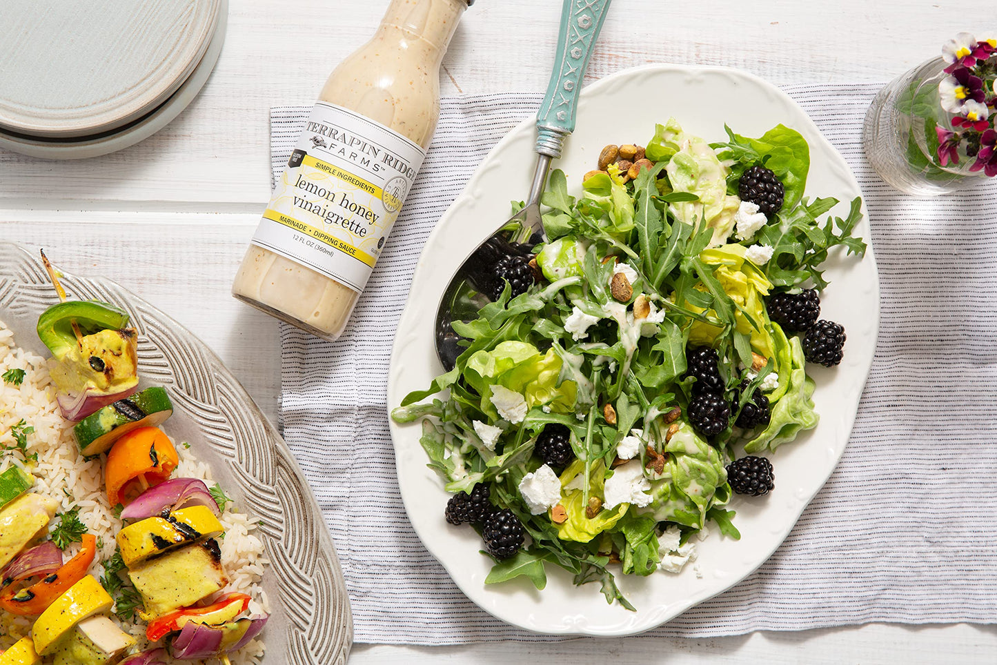 Terrapin Ridge Farms Lemon Honey Vinaigrette Dressing - Light and Zesty Marinade for Salads, Fish & Chicken, Gluten & Dairy Free - 12 fl oz bottle