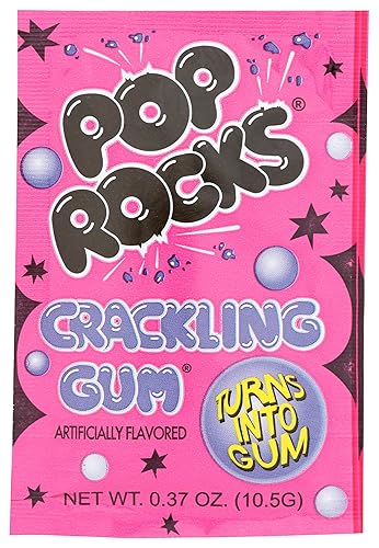 Pop Rocks Bubble Gums (Pack of 12) - Classic Fizzy Bubble Gum Flavor Popping Candy Treat - Great for Parties, Candy Bowls, Snacks, and Classroom