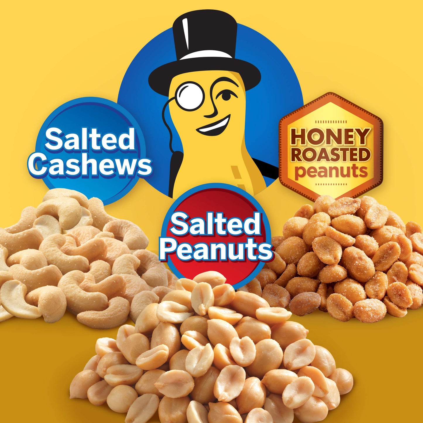 PLANTERS Variety Pack, Salted Cashews, Salted Peanuts & Honey Roasted Peanuts, On-the-Go Nut Snacks, Individually Packed Snacks, Mixed Nuts, Kosher
