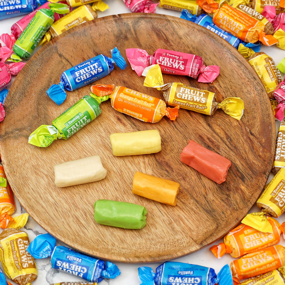 TootsieFruit Chews, 1lb Bulk Bag (Approx. 70 Pieces), Taffy Candy, Assorted Fruit Indvidually Wrapped Candy