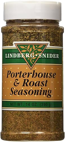 Lindberg Snider Porterhouse & Roast Seasoning 14 oz Shaker, A rich and savory blend crafted to bring out the best in your favorite proteins