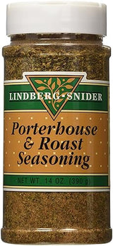 Lindberg Snider Porterhouse & Roast Seasoning 14 oz Shaker, A rich and savory blend crafted to bring out the best in your favorite proteins