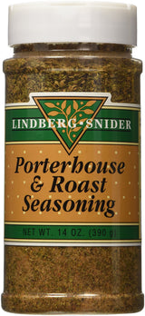 Lindberg Snider Porterhouse & Roast Seasoning 14 oz Shaker, A rich and savory blend crafted to bring out the best in your favorite proteins