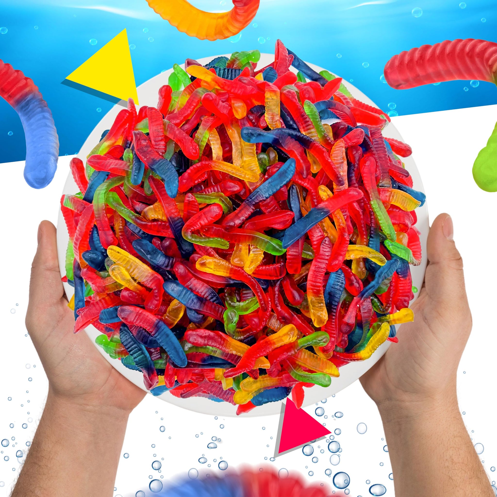 Gummy Worms Candy | 1 Pound Bag | Assorted Fruit Flavored | Gummy Candy with Chewy Texture | Classic Gummi Worms for Parties, Snacking and Candy