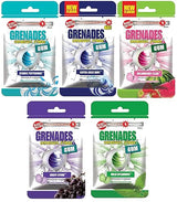 Grenades GUM Explosively Strong Sugar-Free Gum - Intense Minty Blast That'll Blow You Away - Nose Blasting Power & Breath Freshener - Fruit & Mint