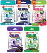 Grenades GUM Explosively Strong Sugar-Free Gum - Intense Minty Blast That'll Blow You Away - Nose Blasting Power & Breath Freshener - Fruit & Mint