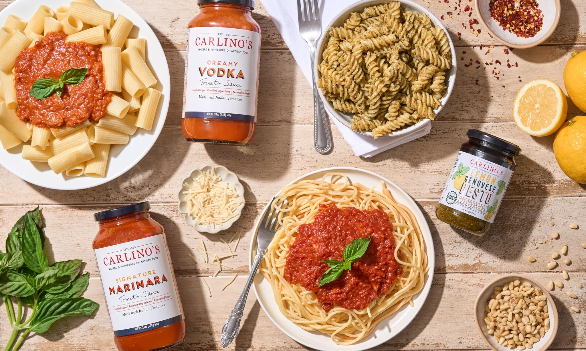 Carlino's Signature Spicy Marinara Sauce | Made with All-Natural Ingredients | Preservative Free | Vegan, Gluten Free, Low Sodium, Small Batch, 24 Fl