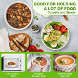 FEHHTO 50-Pack 105oz Extra Large Disposable Paper Salad Bowls, Heavy Duty Sugarcane Fiber Paper Serving Bowls for Pasta, Soup & Party Sharing