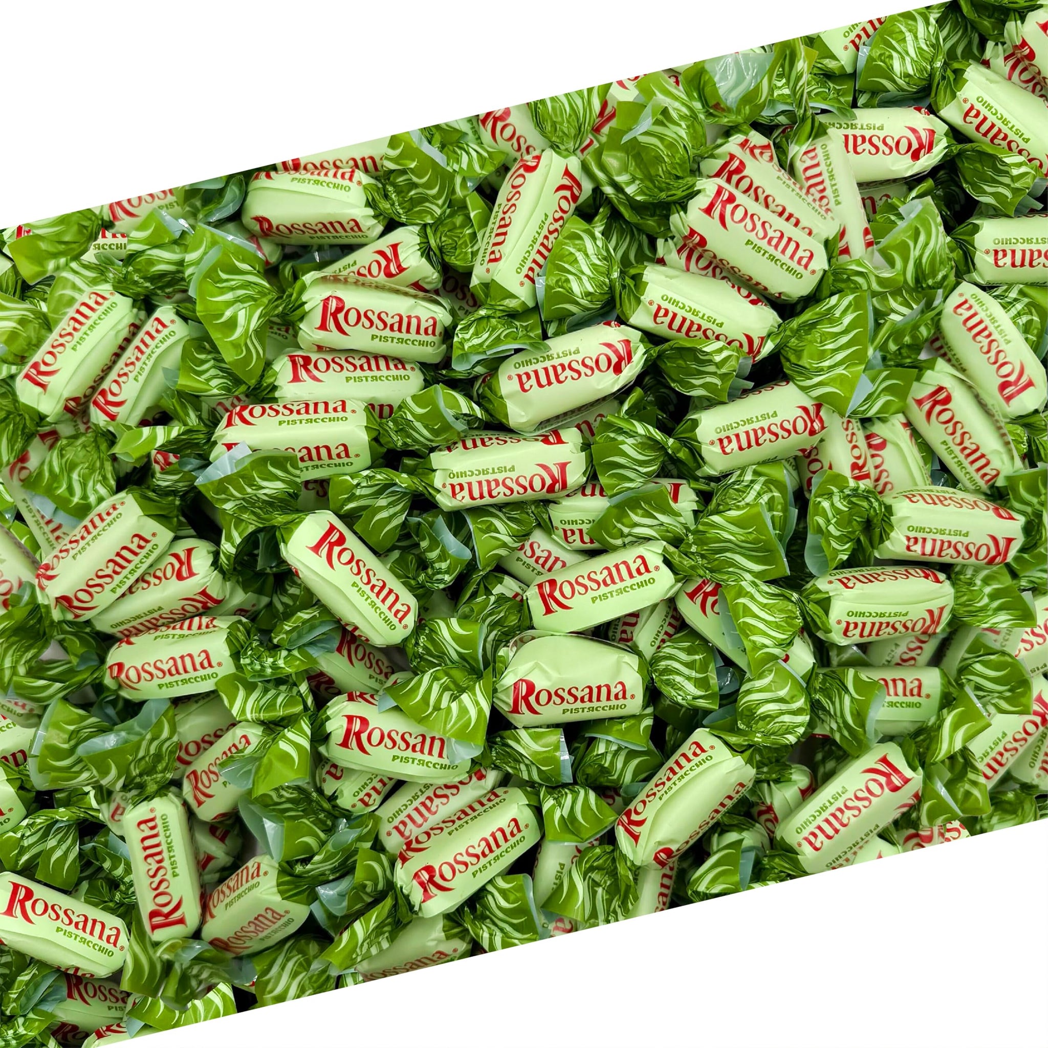 Fida Rossana Pistachio Hard Candy | 1 Pound Bag - 75 Count | Individually Wrapped Rossana Italian Candy | Rich Pistachio Cream Center | Filled Gourmet