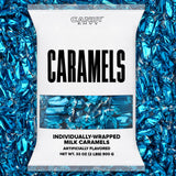 Candy Envy - Individually Wrapped Caramels - Blue Wrapper - 2 Pound Bulk Blue Candy - 150 Pieces Per Bag