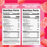 Gummy Candy Mix - 2 Pound Pack - Mother's Day Candy Assortment - Cherry Jelly Hearts and Tutti-Frutti Gummi Bears - Red & Pink Candy for Buffets