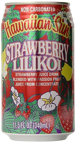 Hawaiian Sun Lilikoi, Strawberry, 11.5-Ounce (Pack of 24)