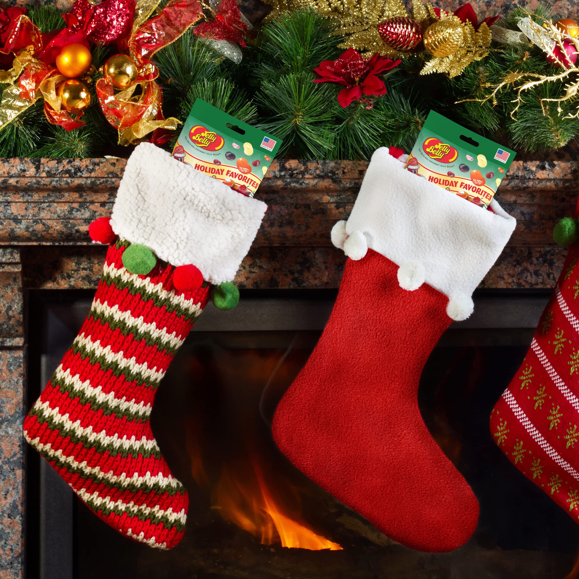 Holiday Favorites Assorted Flavor Jelly Beans, Egg Nog, Hot Chocolate, Cranberry Sauce, Candy Cane and Pumpkin Pie, Shareable Bagged Candies