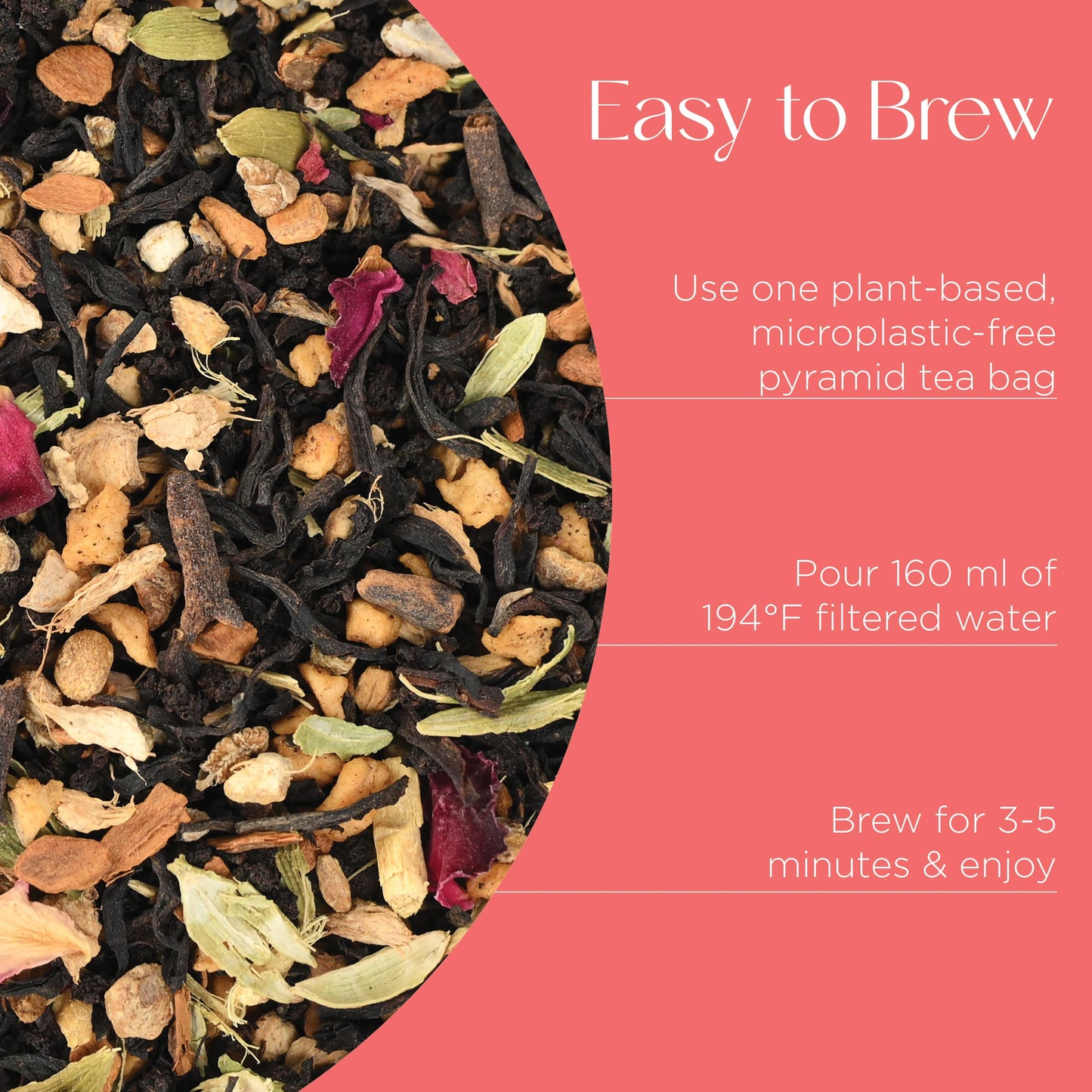 Brook37 Bengal Chai - Premium Black Chai Tea Blend | High Caffeine | Natural flavor and ingredients | Black tea, Ginger root, Cinnamon, Clove