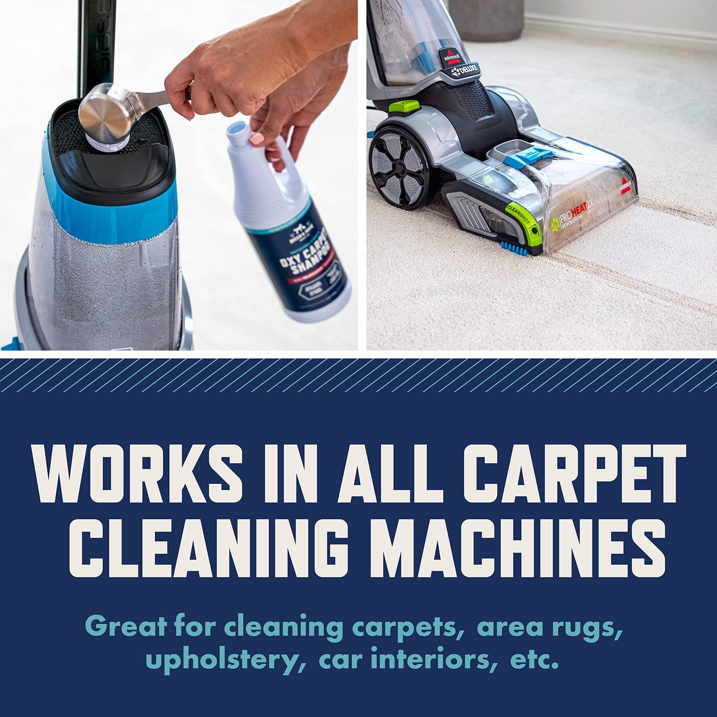 Rocco & Roxie Carpet Cleaner Solution for Pets - Pet Stain Remover, Use In Any Carpet Shampooer Machine - Deep Cleaning For Everyday Dog Odor On
