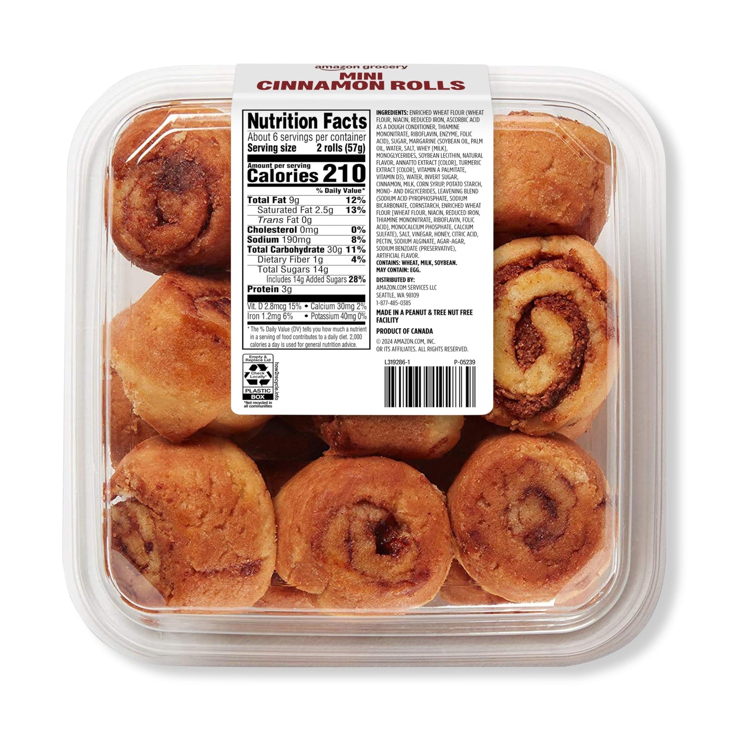 Amazon Grocery, Mini Cinnamon Rolls, 12 Oz, Frozen