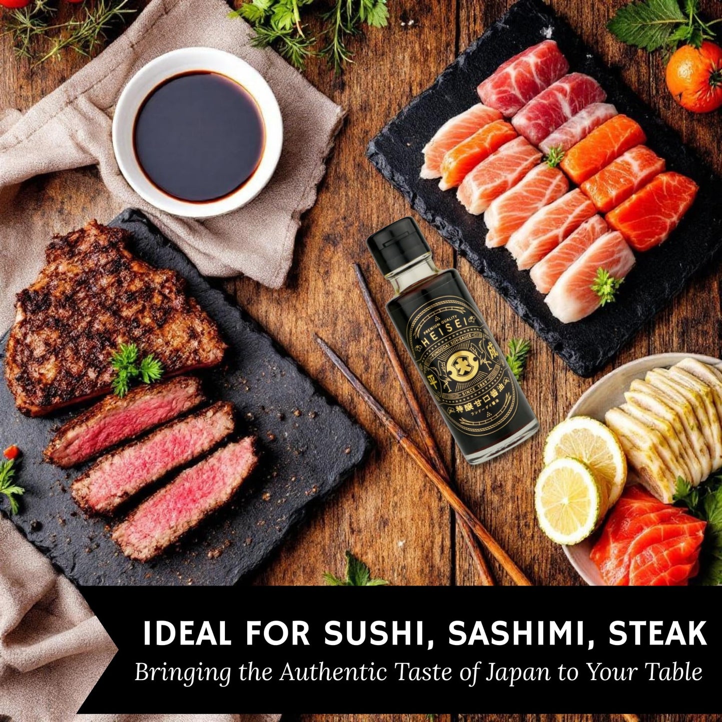 Fundodai HEISEI Soy Sauce - Premium Sweet Soy Sauce, Authentic Japanese Flavor | Made with Kyushu Soybeans and Wheat | Product of Japan, 3.38 Fl oz