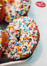 Bakers Choice Rainbow Sprinkles for Baking - Rainbow Jimmies Sprinkles for Ice Cream Toppings - Dairy Free, Kosher 20 oz.