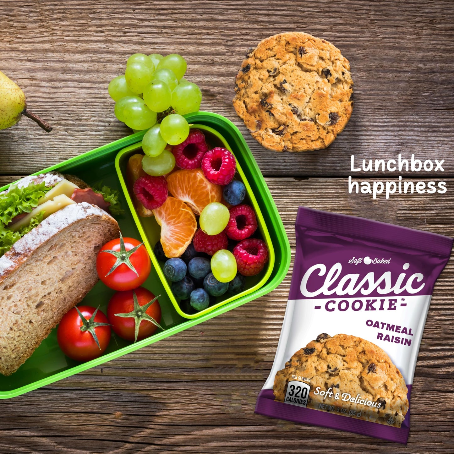 Classic Cookie, Soft Baked Cookie, Oatmeal Raisin 3oz, 1 Cookie