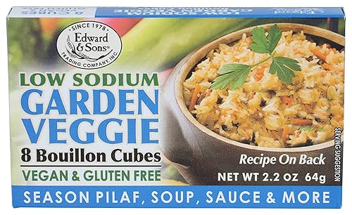 Edward & Sons Low Sodium Veggie Bouillon Cubes, 2.2 oz