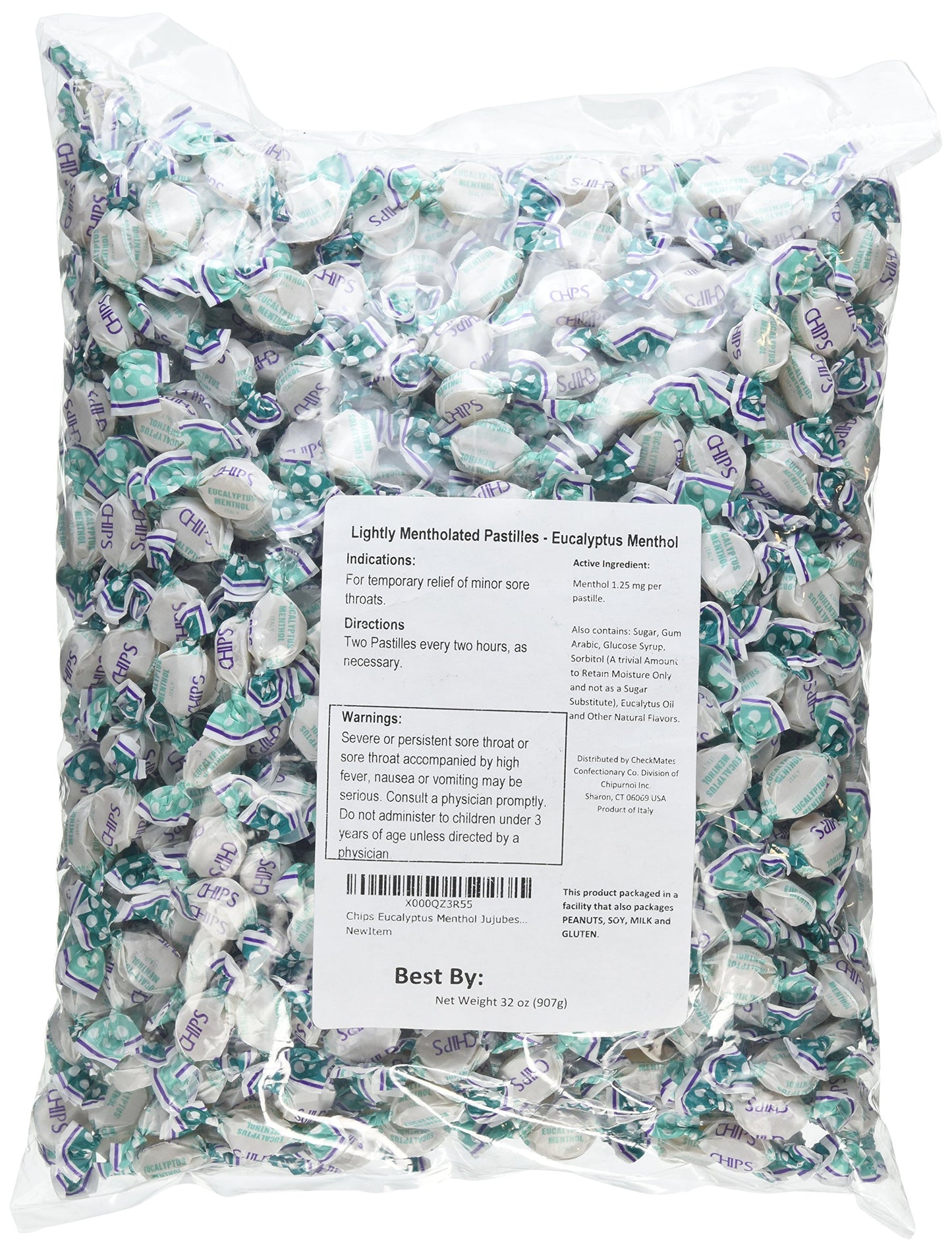 Chips Eucalyptus Menthol Jujubes 2lb