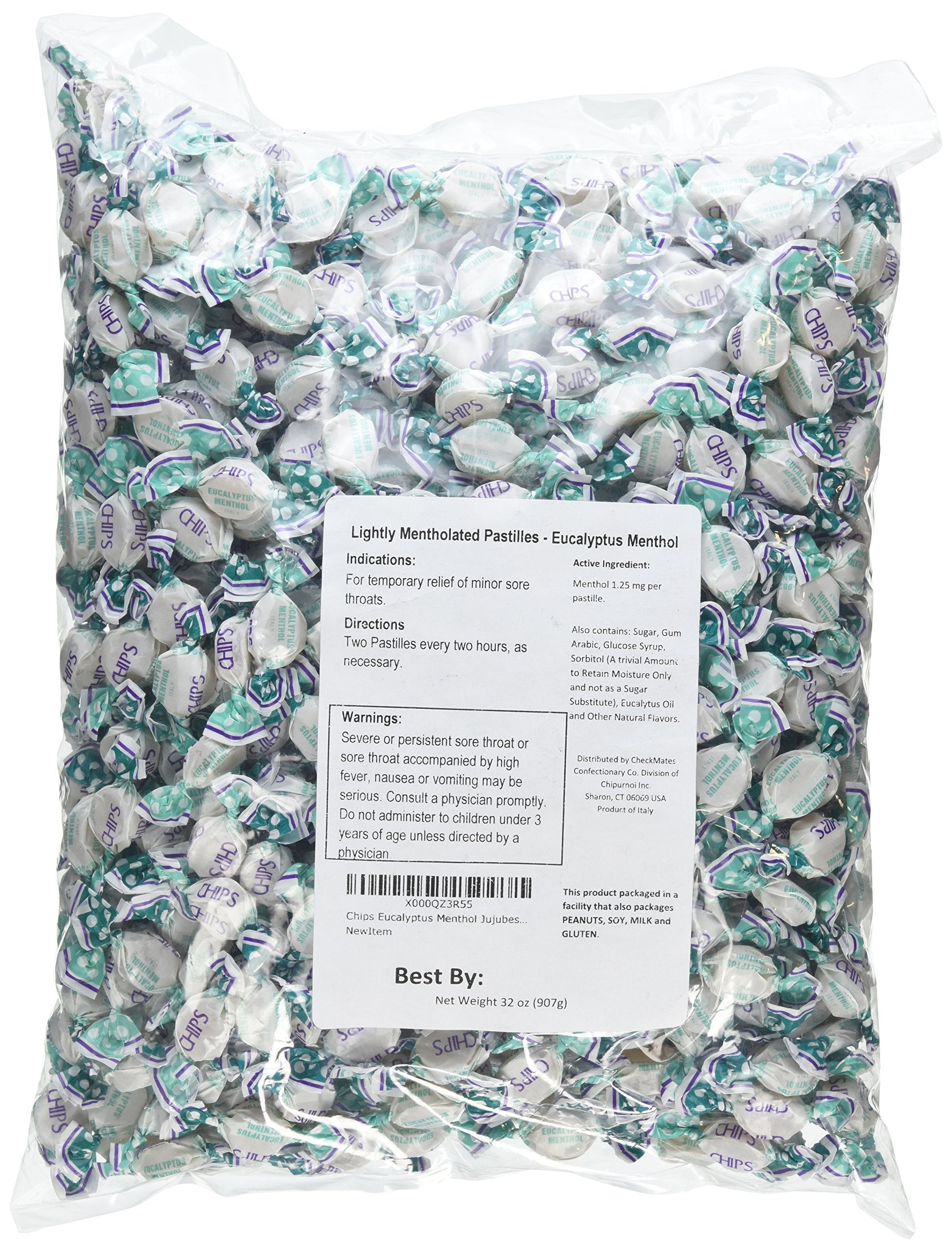 Chips Eucalyptus Menthol Jujubes 2lb