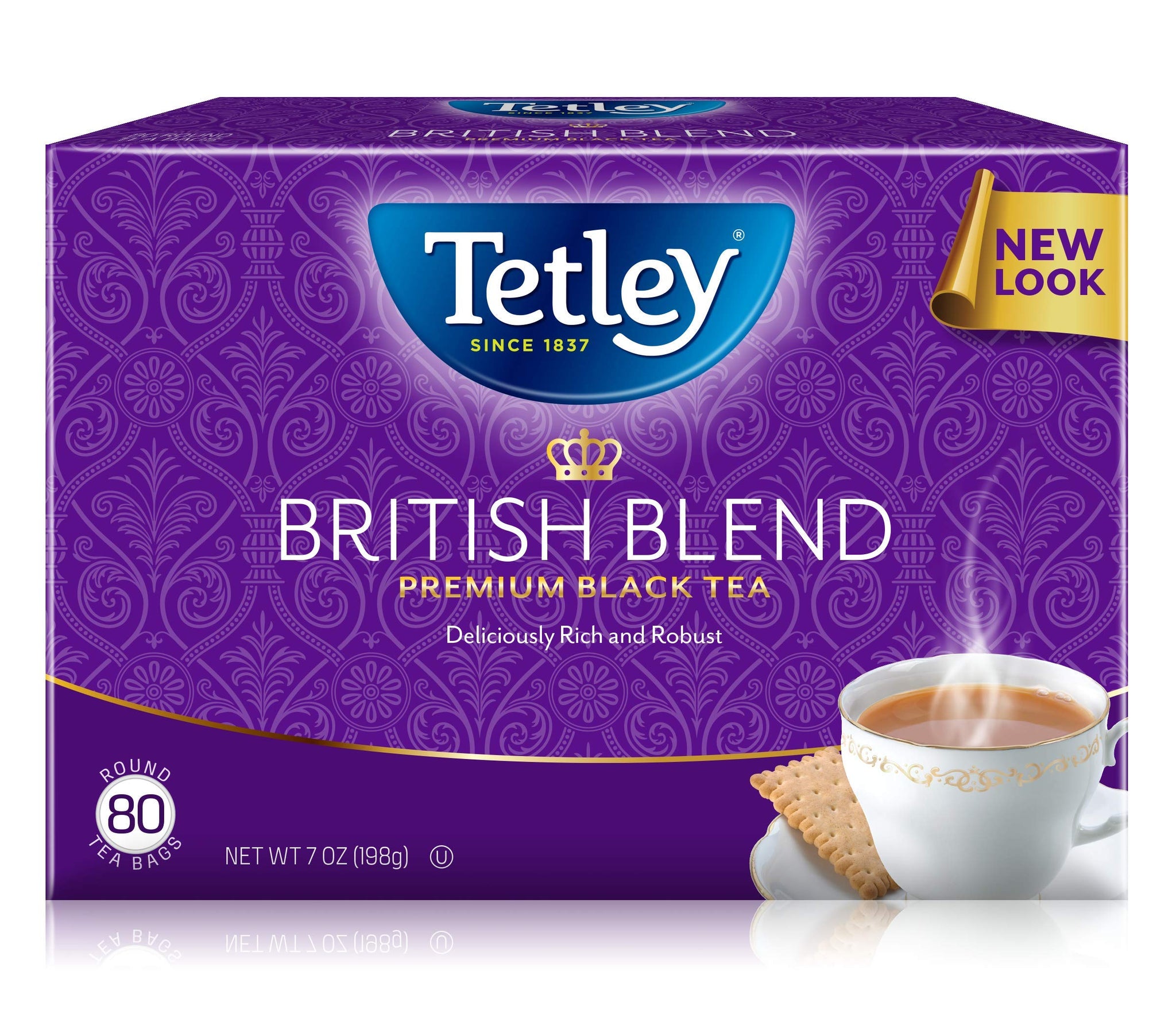 Tetley British Blend Premium Black Tea, Regular, 80 Teabags (Pack of 1)