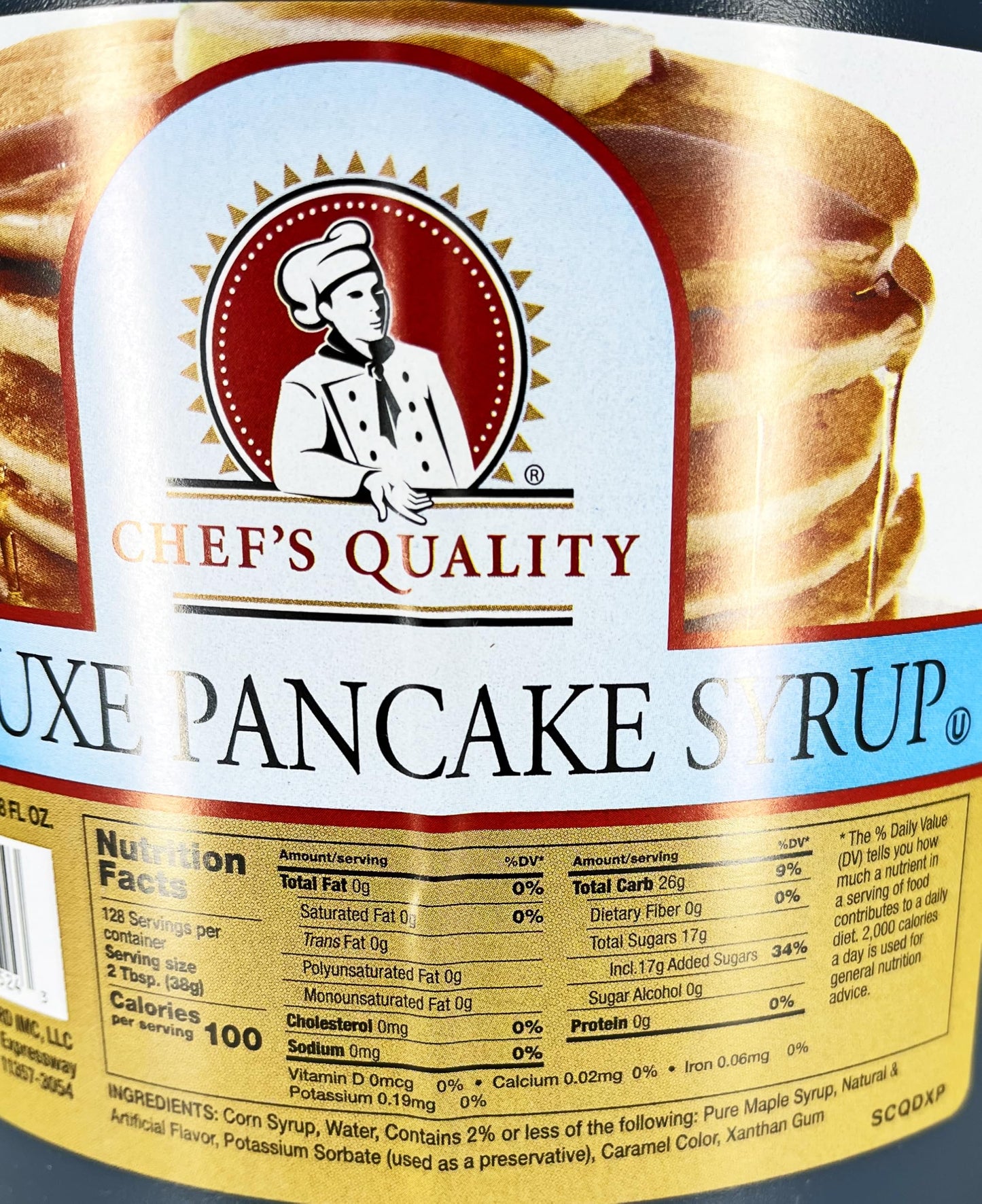 Chef's Quality Deluxe Pancake Syrup 1 gallon