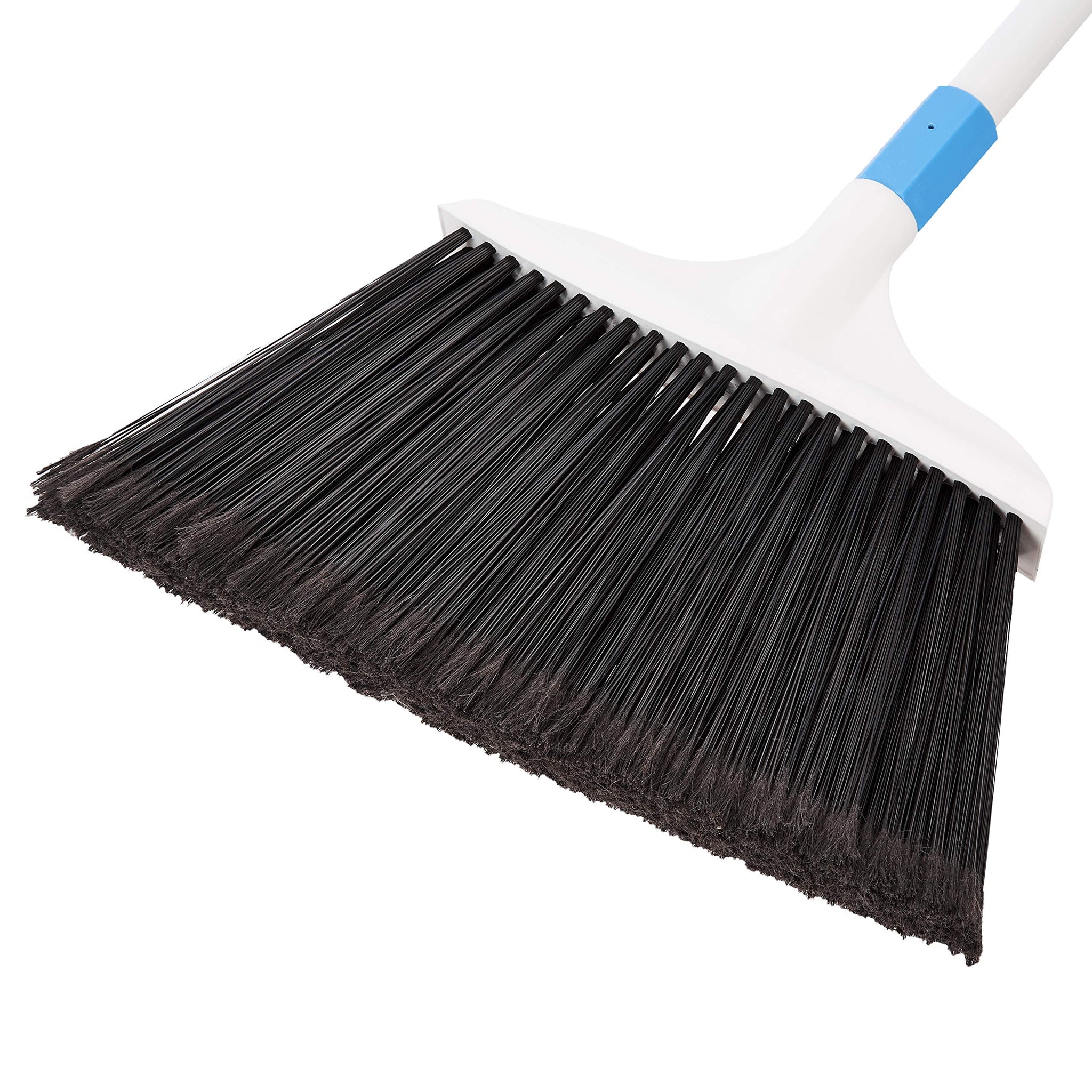 Amazon Basics Heavy-Duty Floor Cleaning Broom with Stiff Bristles, Sturdy 3-Piece Handle, Easy to Assemble, Indoor Outdoor Use for Driveways