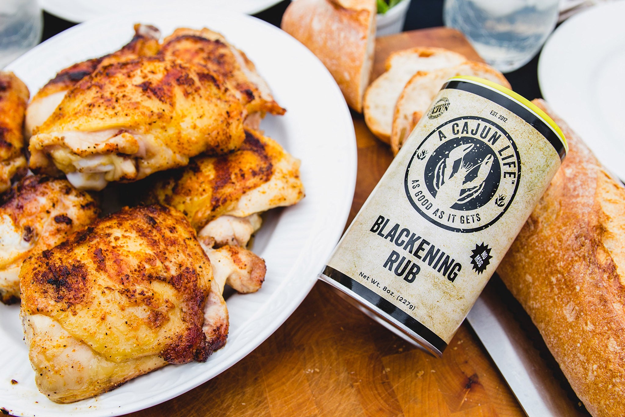 A Cajun Life Blackening Seasoning | Authentic Certified Cajun Blackening Rub, Non-GMO, No MSG, 8 oz