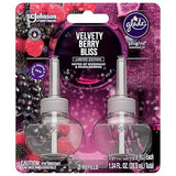 Glade PlugIns Refills Air Freshener, Scented and Essential Oils for Home and Bathroom, Velvety Berry Bliss, 1.34 Oz, 2 Count