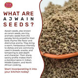 Spicy World Ajwain Seeds 5 LB Bulk Jar - Carom Seeds, Bishops, 100% Natural, Premium Quality - Great for Tea, Breads, Spice Rubs, Digestion and More
