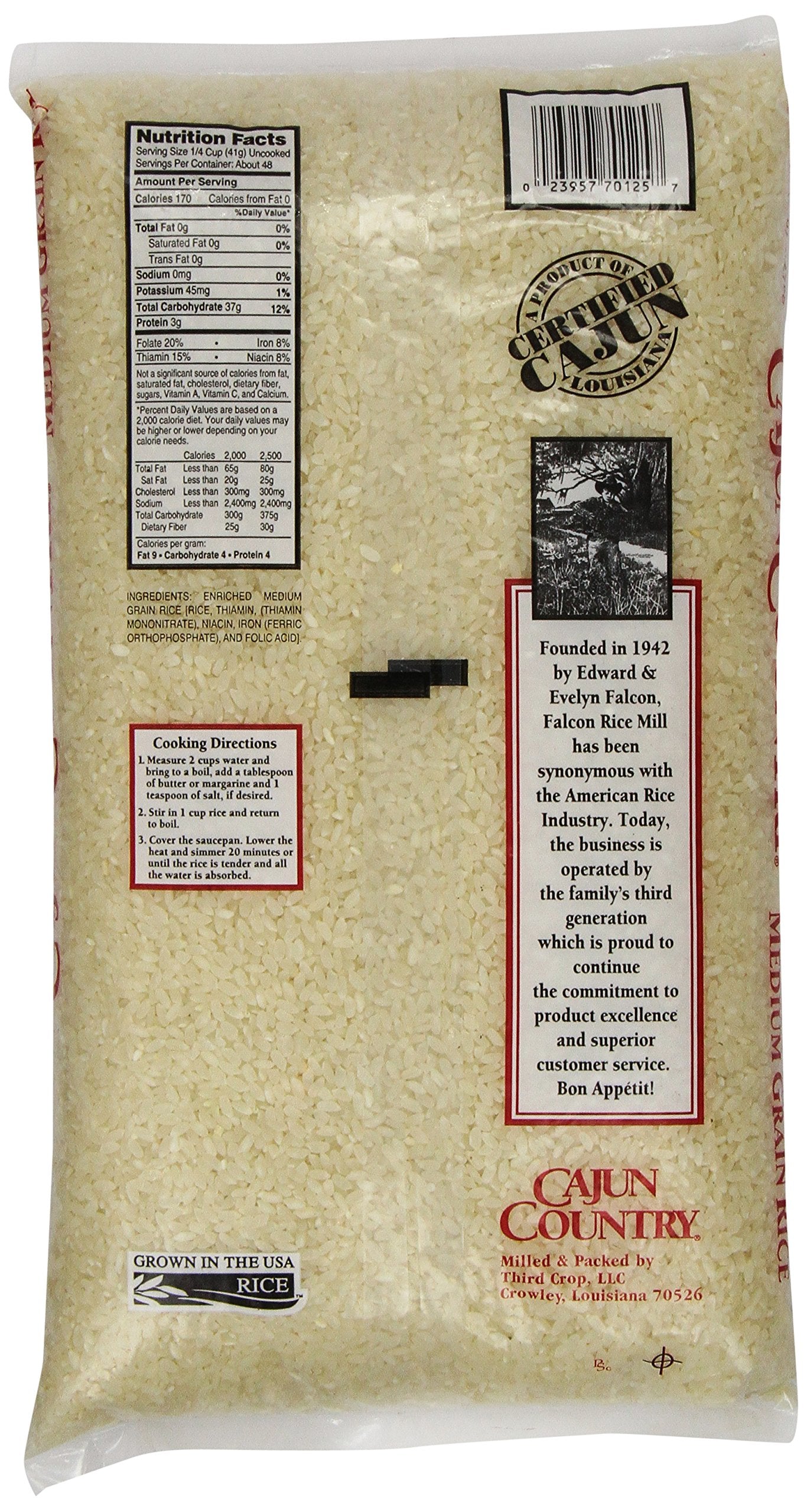 Cajun Country Medium Grain Rice, 5 Pound