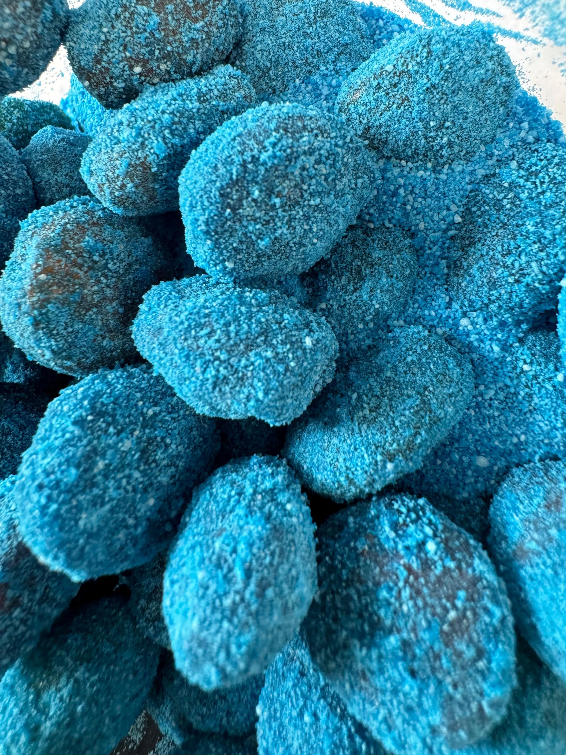 Sour Blue Raspberry Gushers, Viral Tiktok Candy Extremely Sour Gushers/Gummies (1 lb with Extra Sour Powder)