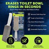 PUMIE Pumice Stone Toilet Bowl Cleaner (1-Pack) - Heavy Duty Scouring Stick for Toilet - Pumice Stone for Cleaning Rings, Bowls, Hard Water Stains