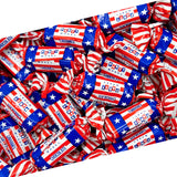 Patriotic Candy Bulk | 2 Pound Bag | Chocolate Flavored Caramels | Red White and Blue Candy for 4th of July Celebrations | Individually Wrapped