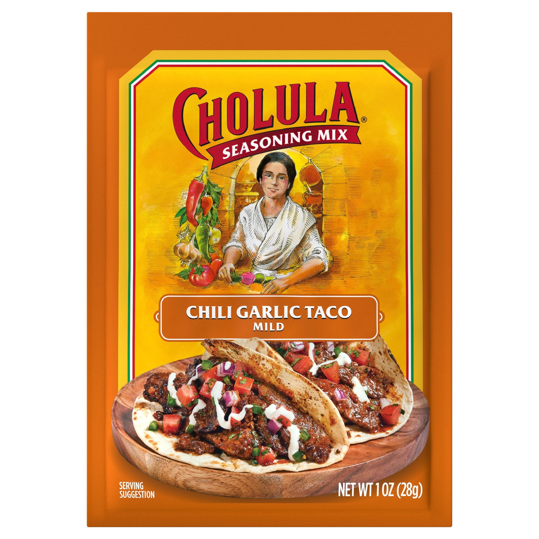 Cholula Chili Garlic Taco Seasoning Mix, 1 oz