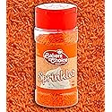 Bakers Choice Orange Sprinkles for Baking - Jimmies Sprinkles for Ice Cream Toppings - Dairy Free, Kosher 2.8 oz.
