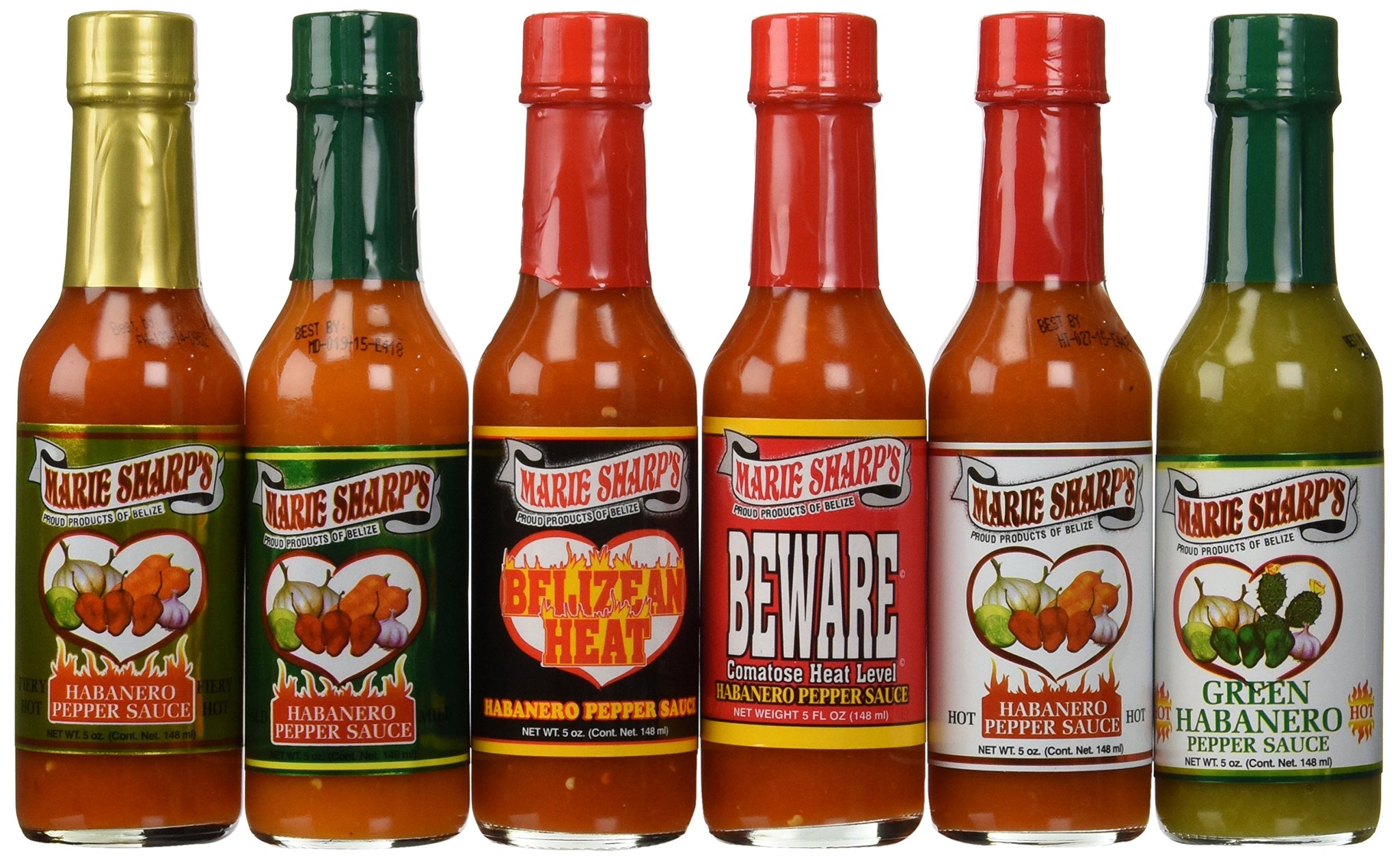 Marie Sharp's Hot Sauce 6 Pack Variety Set