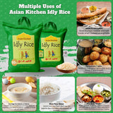 Asian Kitchen Idly (Idli) Rice 10-Pound Bag, 10lbs (4.54kg) Short Grain Rice ~ All Natural | Gluten Friendly | Vegan | Indian Origin | Export Quality