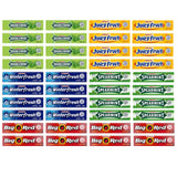 Bulk Bites Wrigley's Chewing Gum Assortment 40 Packs - 8 of Each (5 Flavors) Doublemint, Spearmint, Juicy Fruit, Big Red, Winterfresh Bulk
