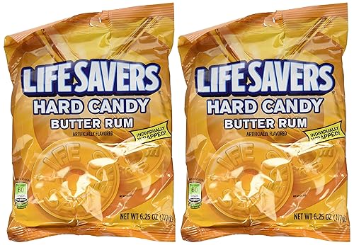 LifeSavers Candy, Individually Wrapped, Butter Rum - 6.25 oz (2 pack)
